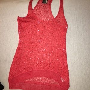 Racer back tank  coral color 👚👛🩱
